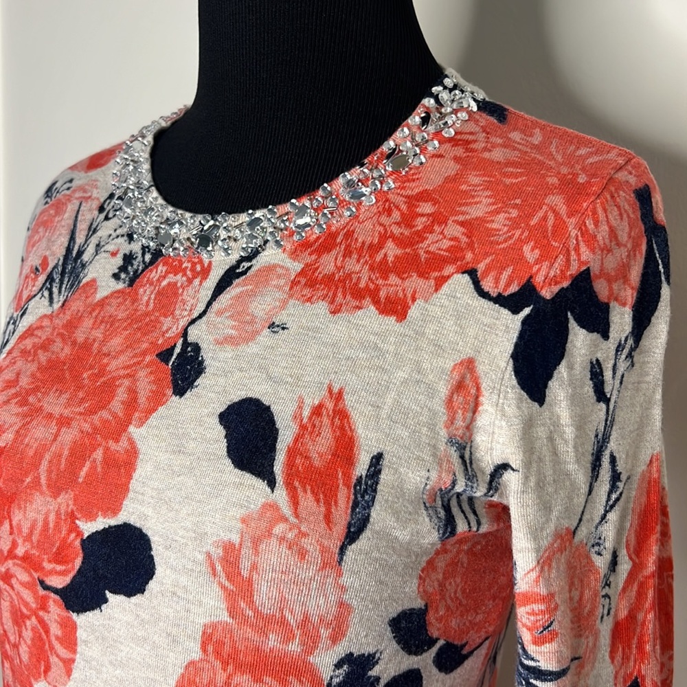INC INTERNATIONAL CONCEPTS Embellished Floral Top S - Picture 4 of 7